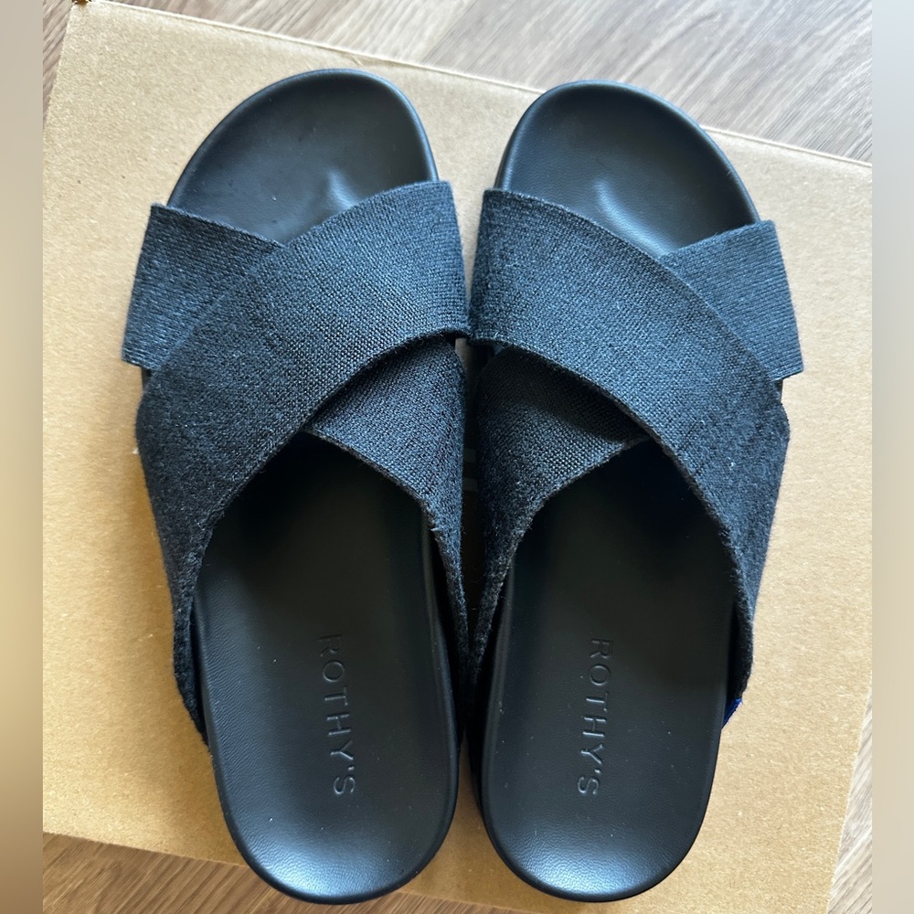 Rothy's Women's Black Crisscross Sandals